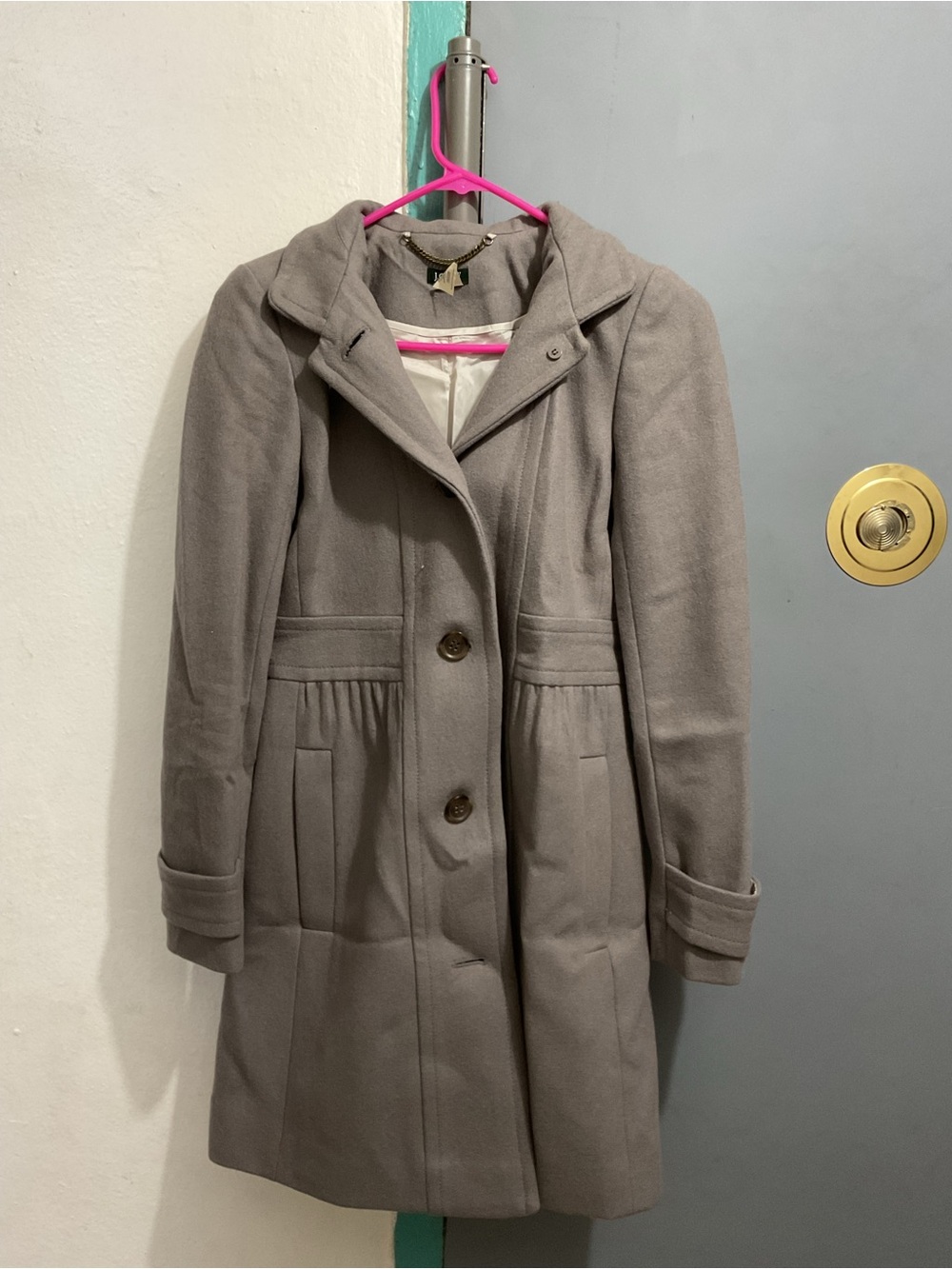 J.crew Wool-Blend Gray Women's Coat - Classic Tailored Style